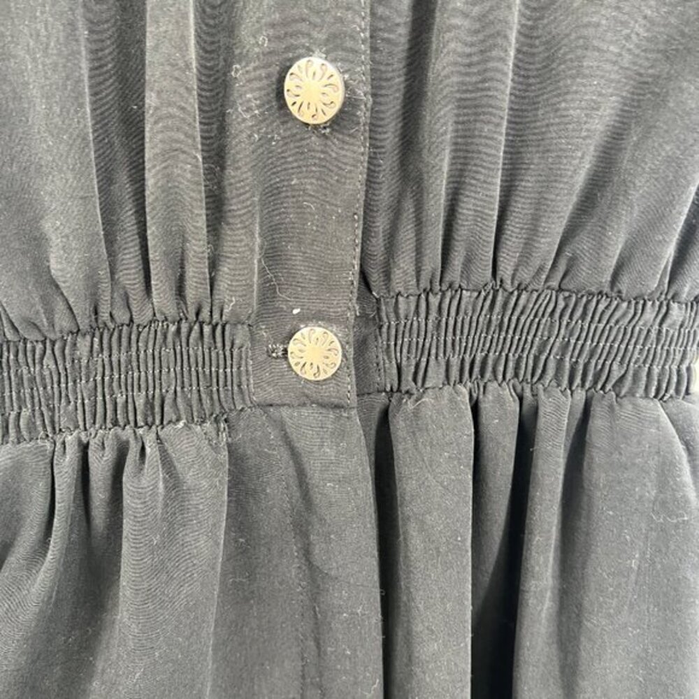 Vintage 90s Saint Germain Paris boiler suit jumpsuit short sleeve black S - Picture 8 of 16